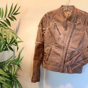 Beulah Brown Faux Leather Jacket